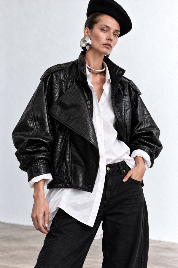 Faux leather jacket - FW261001164