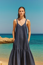 Cotton poplin dress - LSS25100432