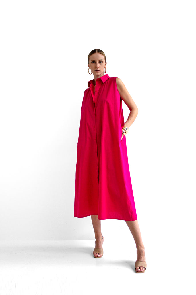 Cotton poplin dress - LSS24100301