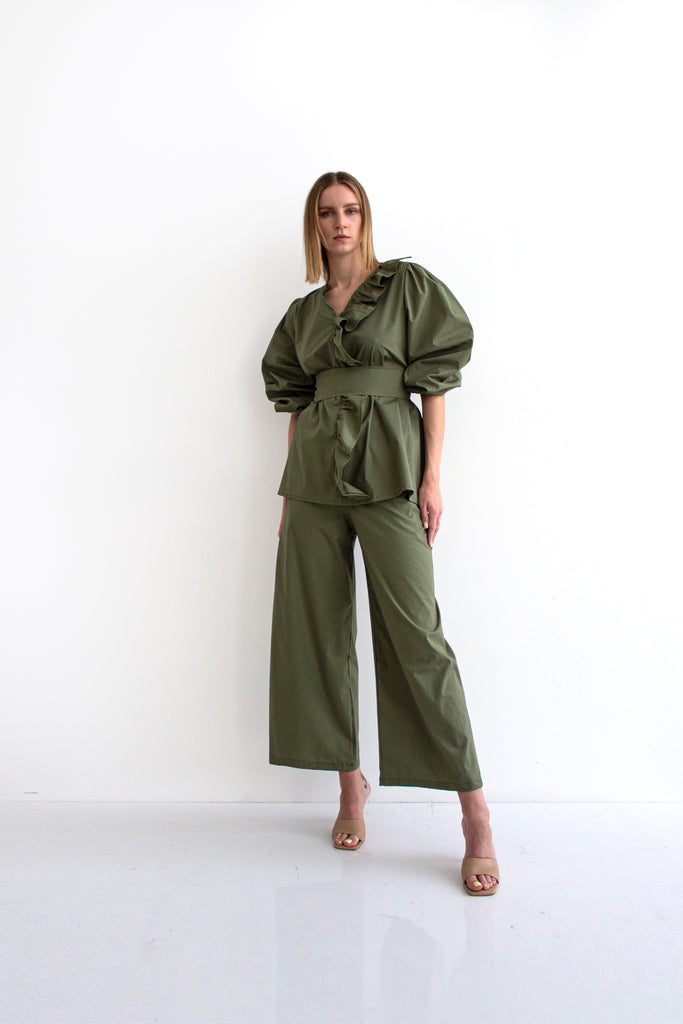 Cotton poplin pants - LSS25100311