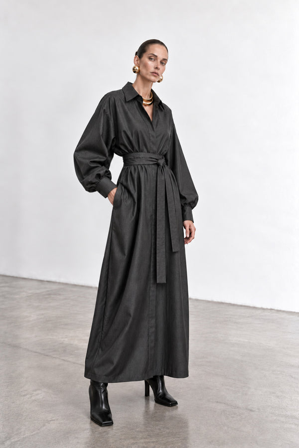 Crepe denim dress - LFW261001138