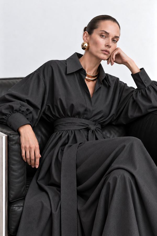 Crepe denim dress - LFW261001138