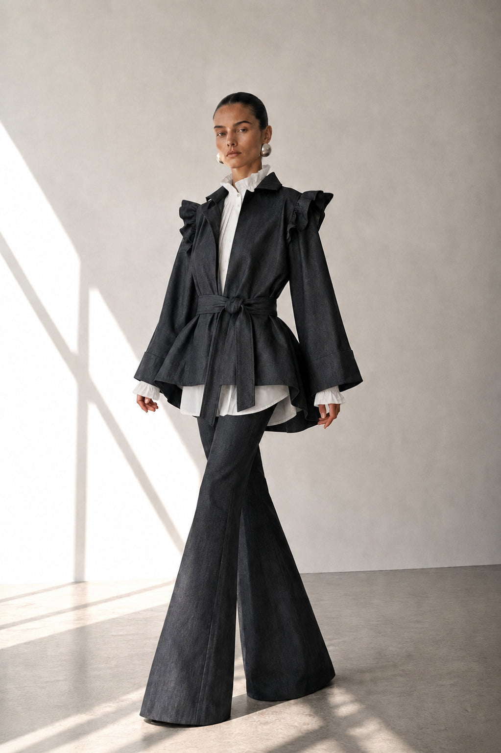 Denim sculpt pants - LFW261001007
