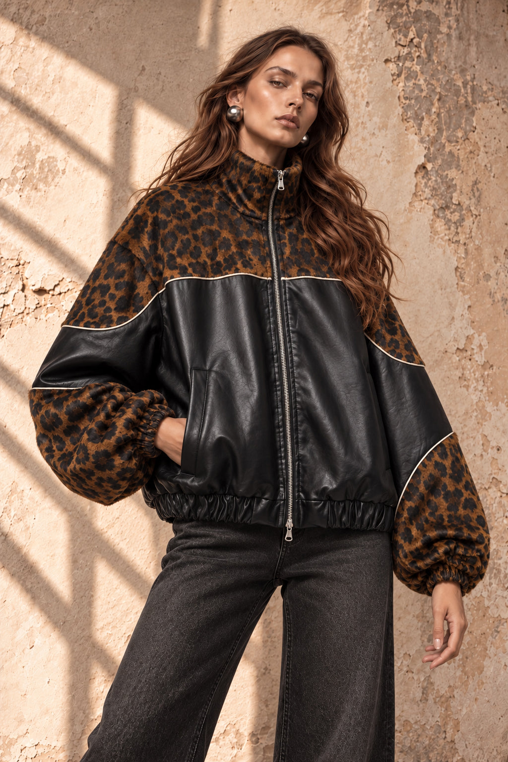 Eco leather jacket - LFW261006399