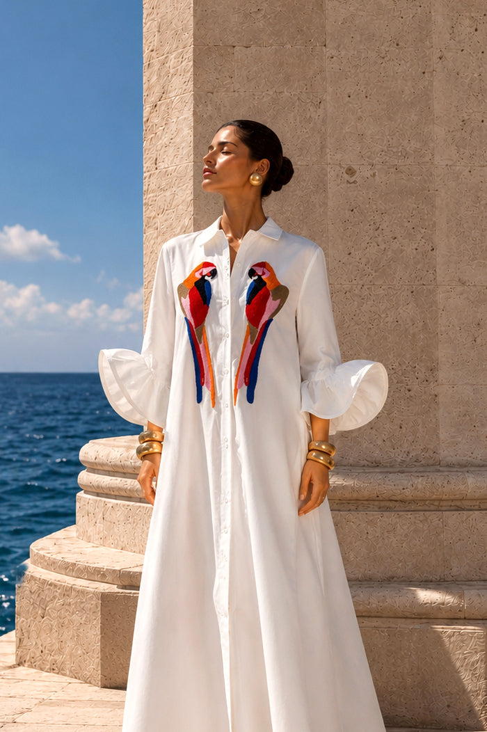 Cotton poplin dress - LSS26100282
