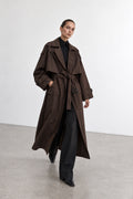 Crepe trench coat - FW261001130
