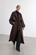 Crepe trench coat - FW261001130