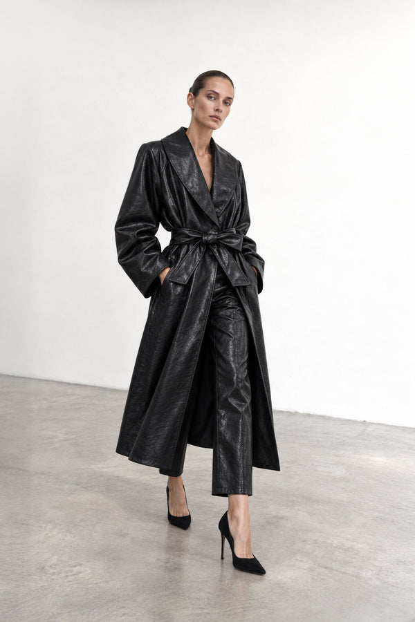 Vinyl leather coat - FW2610005965