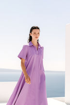 Cotton poplin dress - LSS25100402