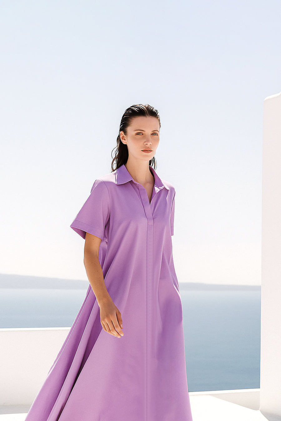 Cotton poplin dress - LSS25100402