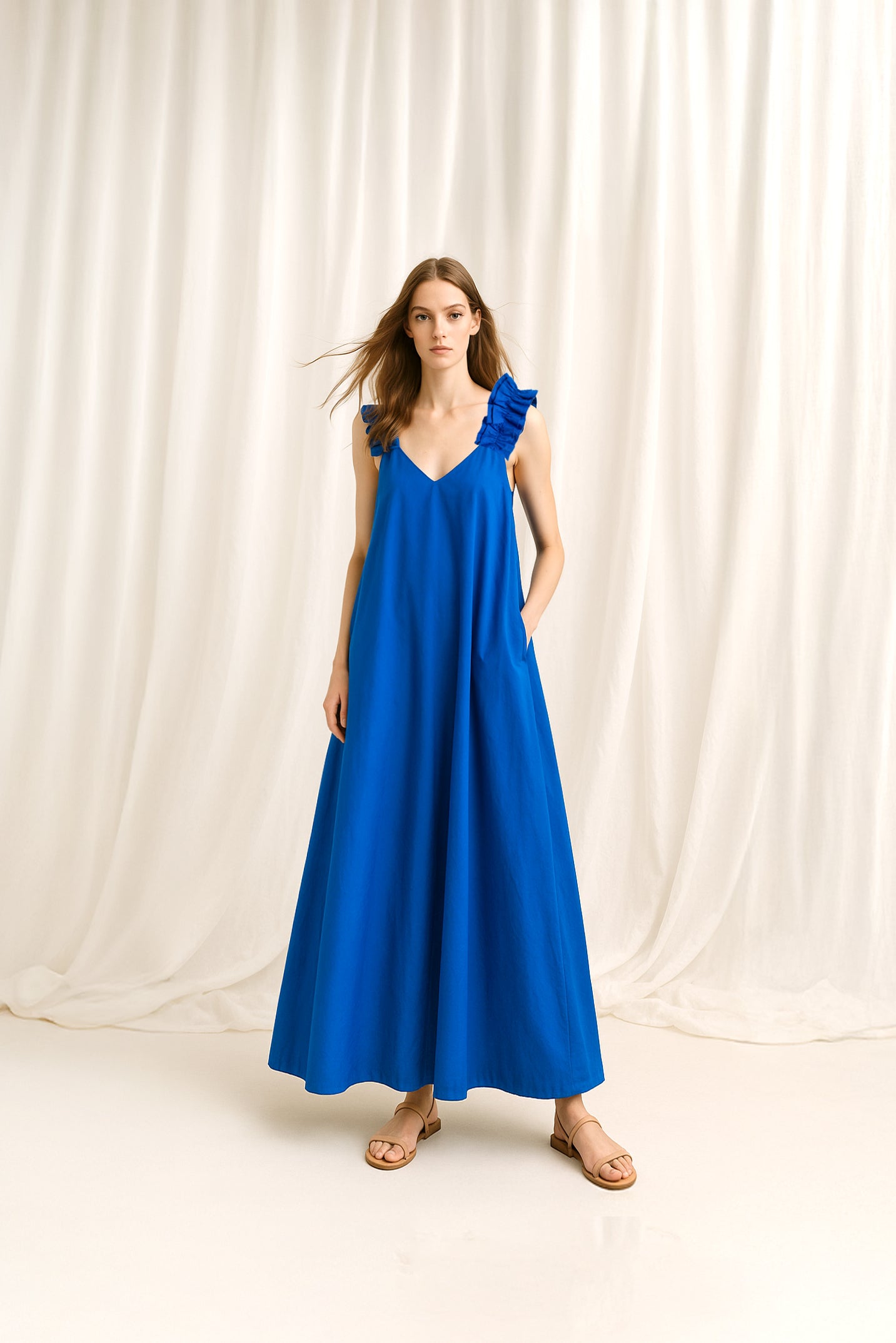 Cotton poplin dress - LSS25100325
