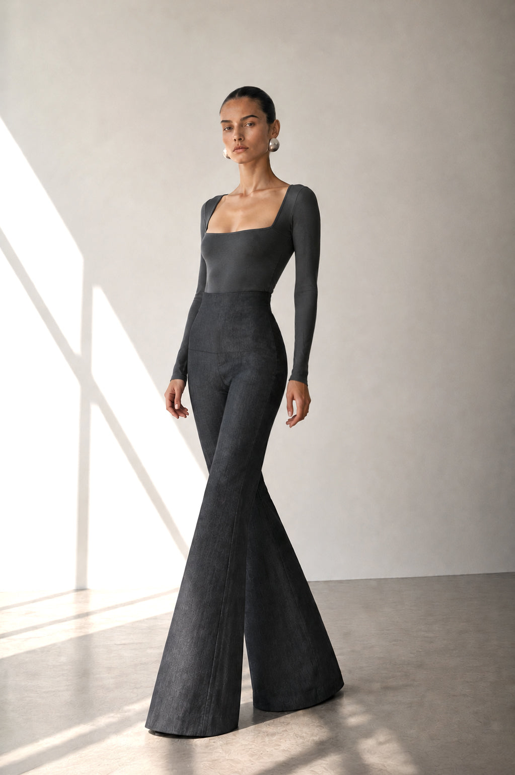 Denim sculpt pants - LFW261001007