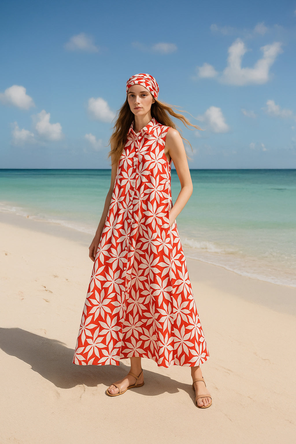 Cotton poplin dress - LSS25100315