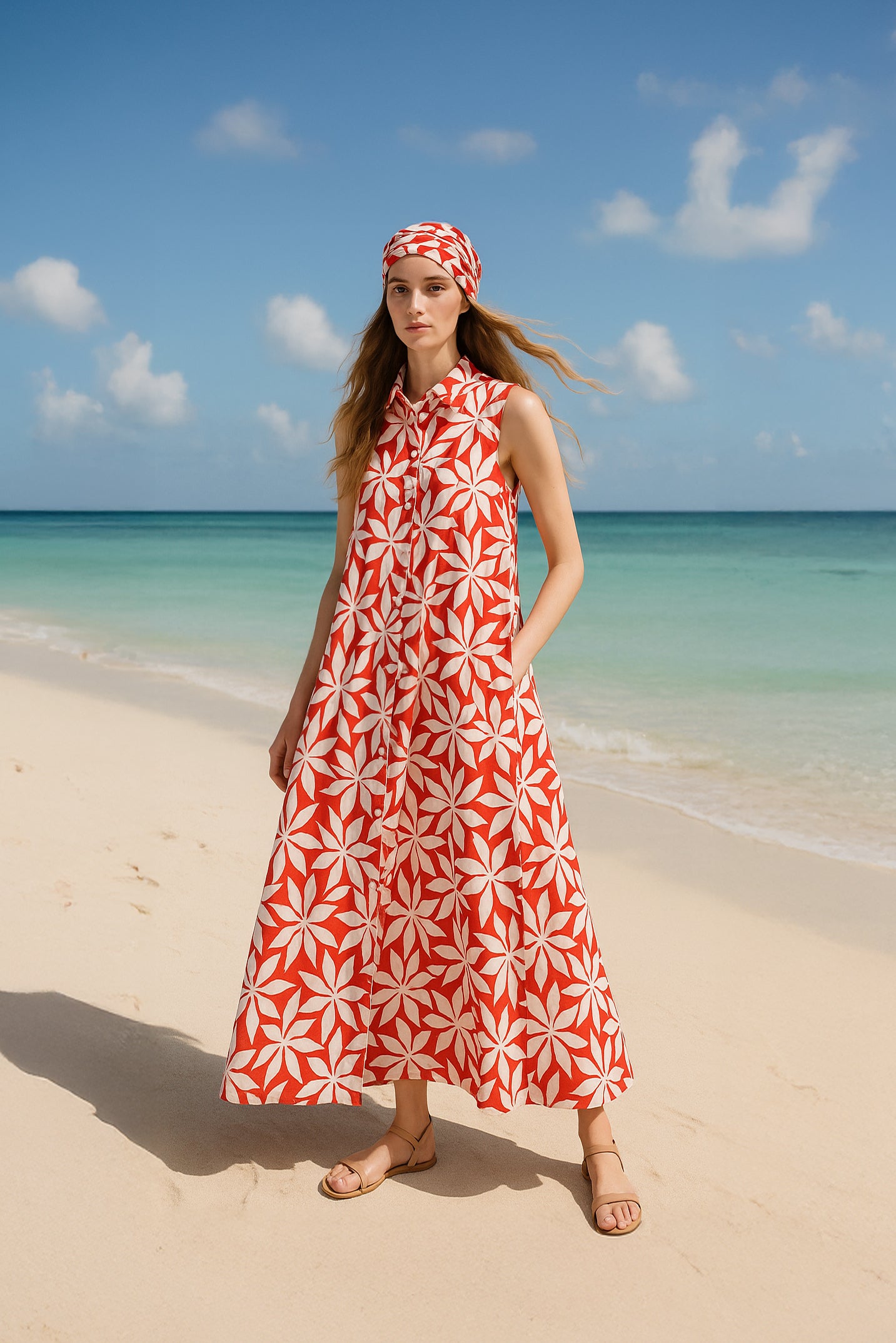 Cotton poplin dress - LSS25100315